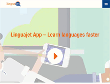 Tablet Screenshot of linguajet.com